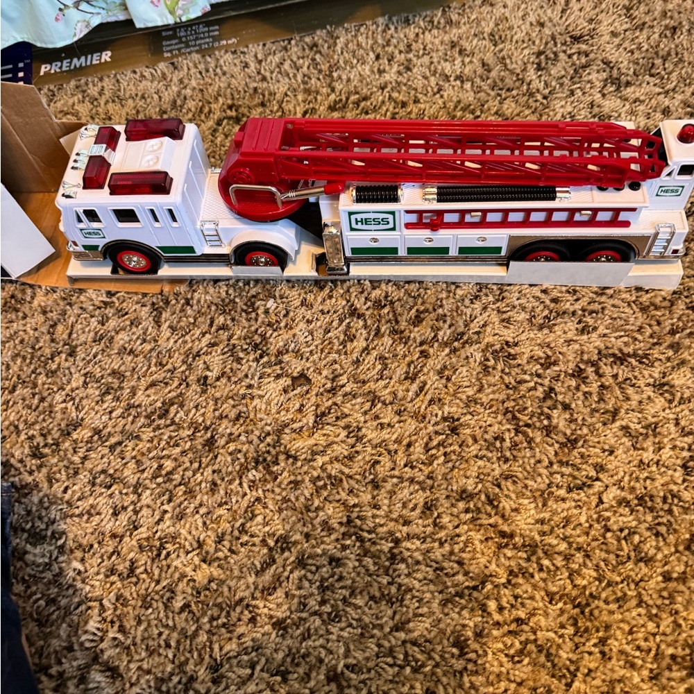 Hess Red and White Fire Truck Toy
